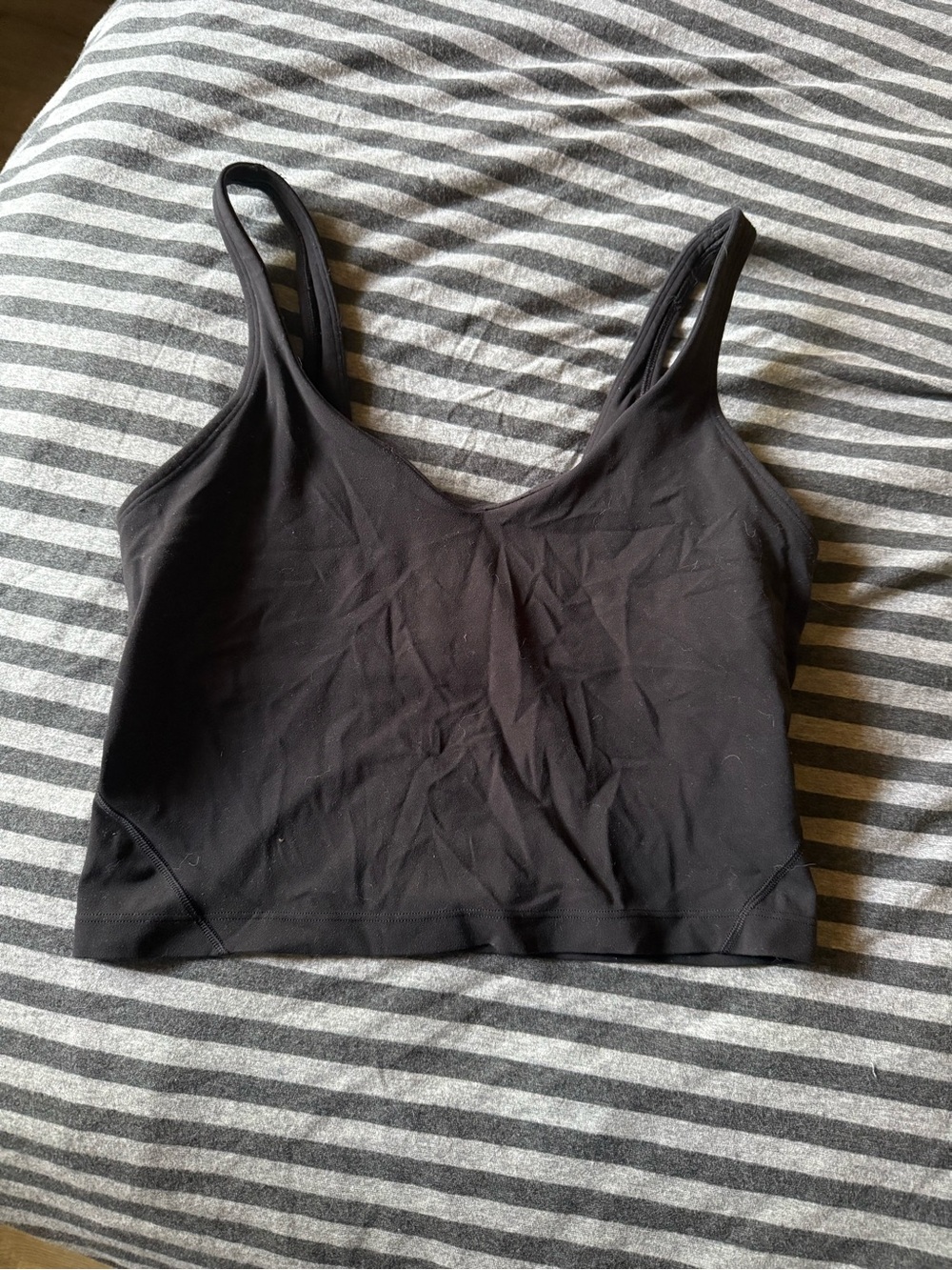 lululemon athletica Black Crop Tank Top